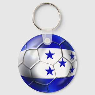 Honduras flag 5 star soccer ball futbol fans gifts key ring