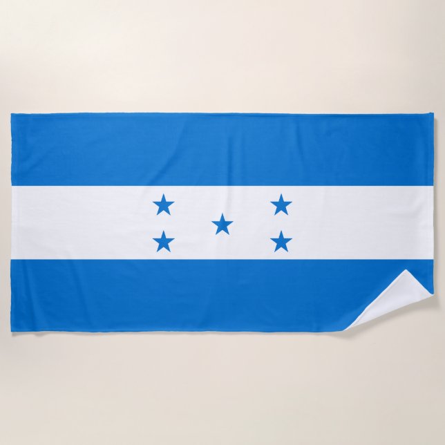 Honduras Flag Beach Towel (Front)