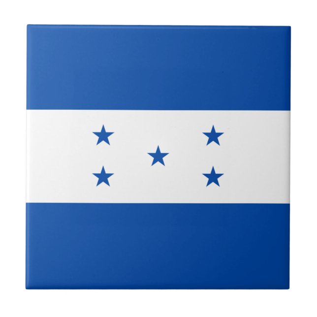 Honduras Flag Ceramic Tile (Front)