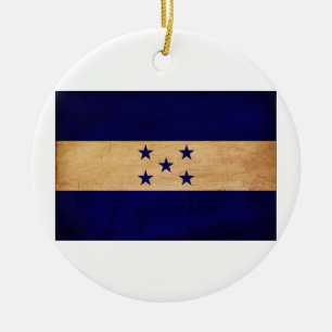 Honduras Flag Ceramic Tree Decoration