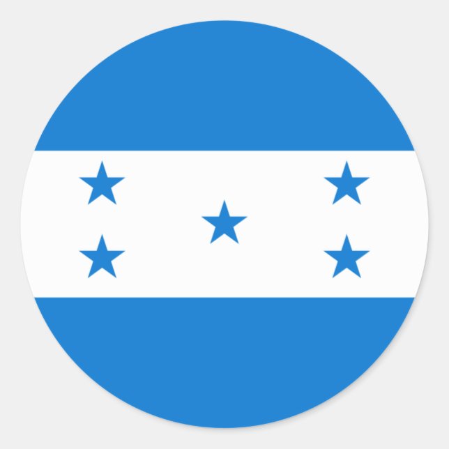 Honduras flag  classic round sticker (Front)