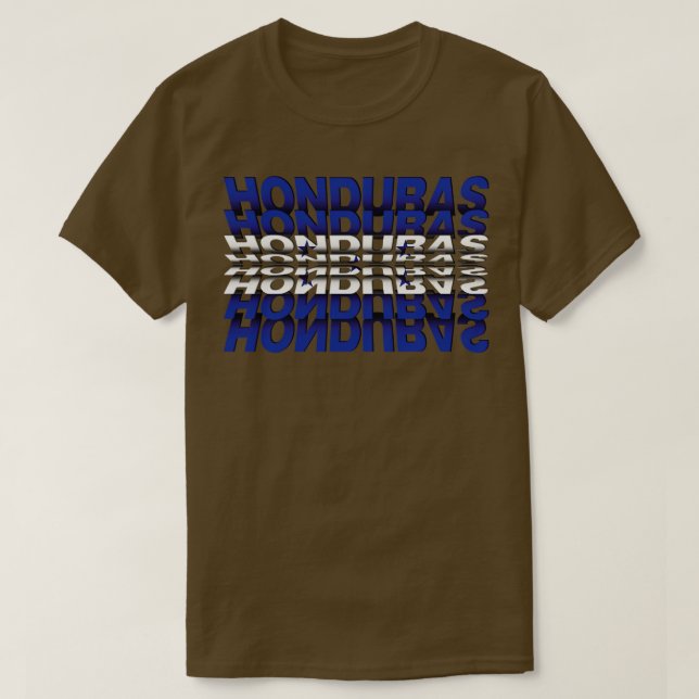 Honduras Flag Flip Text effect T-Shirt (Design Front)
