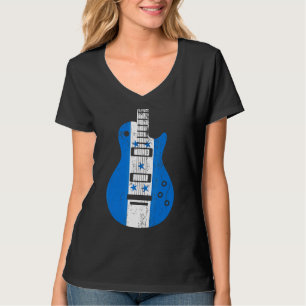 Honduras Flag Guitar Vintage Musician T-Shirt