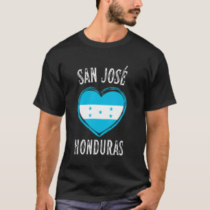 Honduras Flag Heart San Jose City T-Shirt