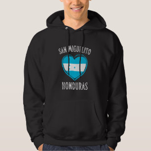 Honduras Flag Heart San Miguelito City Hoodie