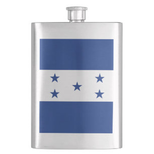Honduras flag hip flask