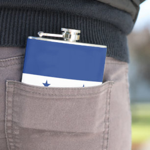 Honduras flag hip flask