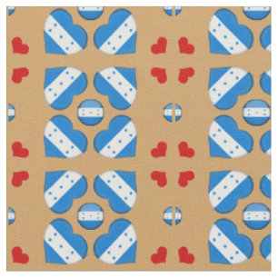 Honduras Flag & Honduras Heart fashion Fabric