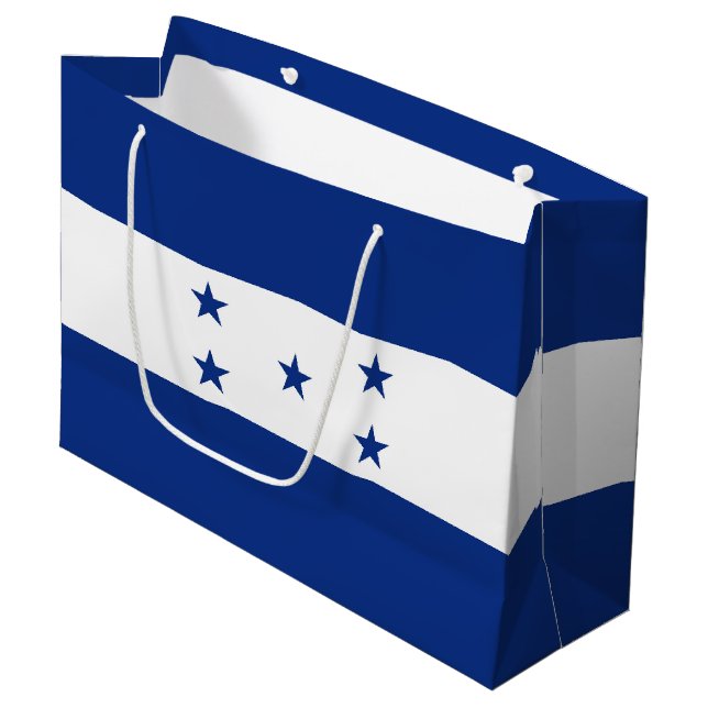 Honduras flag large gift bag (Front Angled)