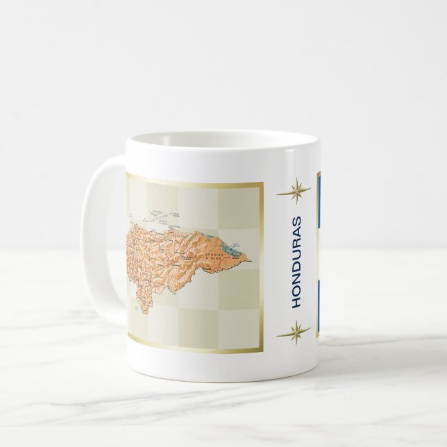 Honduras Flag + Map Mug (Front Left)