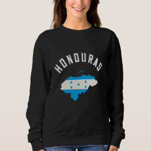 Honduras Flag Map Proud Honduran Roots Central Ame Sweatshirt