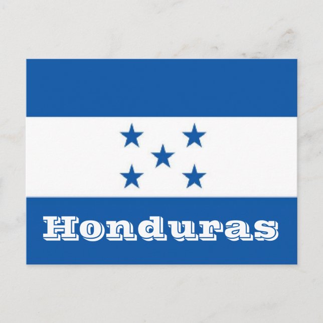 Honduras flag postcard (Front)