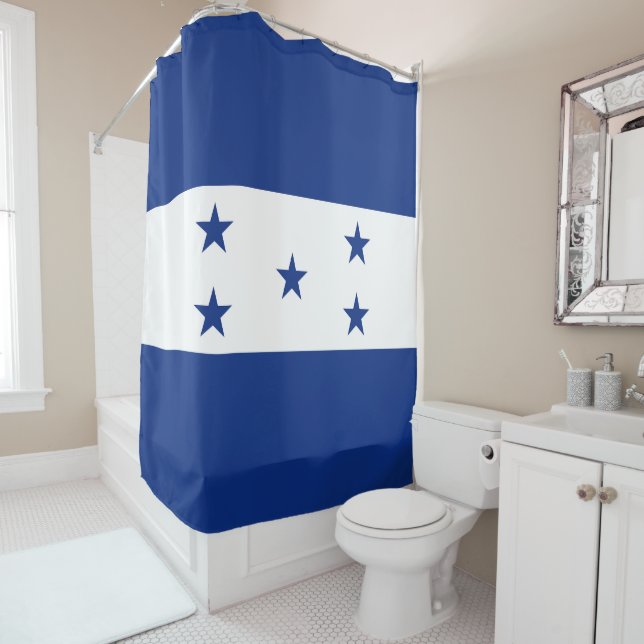 Honduras flag shower curtain (In Situ)
