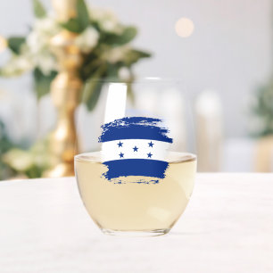 Honduras flag stemless wine glass