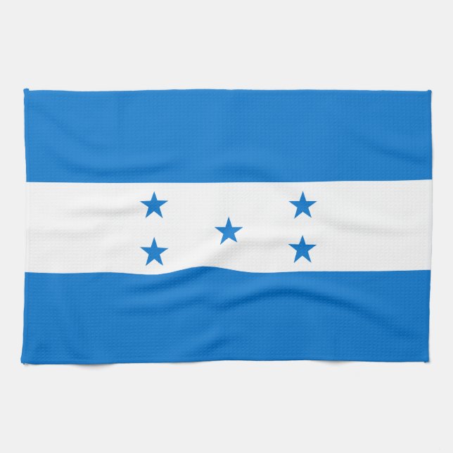 Honduras Flag Tea Towel (Horizontal)