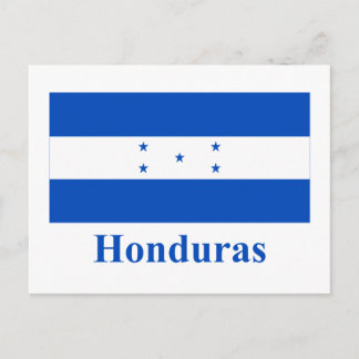 Honduras Flag with Name Postcard