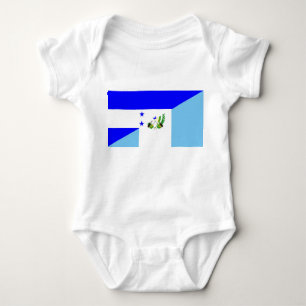 honduras guatemala country half flag symbol baby bodysuit