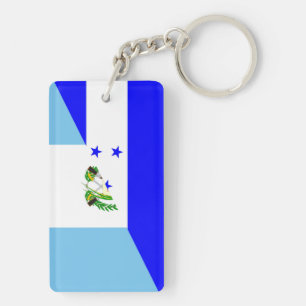honduras guatemala country half flag symbol key ring