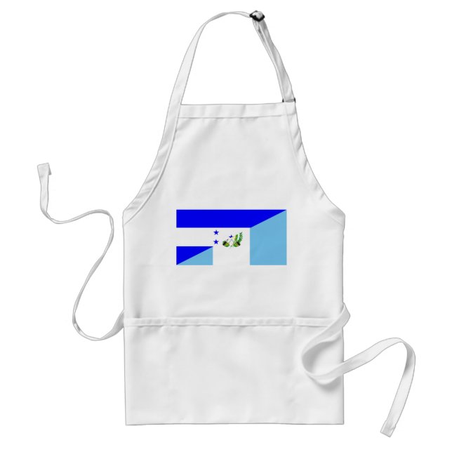 honduras guatemala country half flag symbol standard apron (Front)