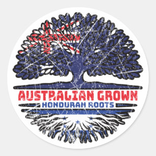 Honduras Honduran Australian Australia Tree Roots Classic Round Sticker