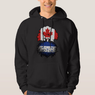 Honduras Honduran Canadian Canada Tree Roots Flag Hoodie