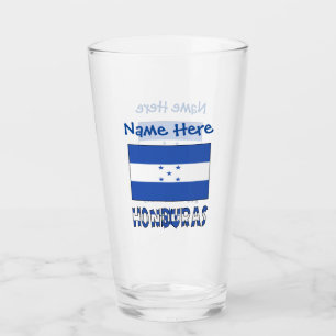 Honduras Honduran Flag Blue Personalisation Glass