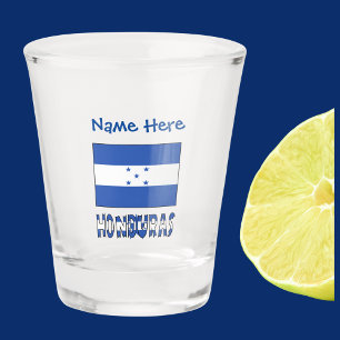 Honduras Honduran Flag Blue Personalisation  Shot Glass
