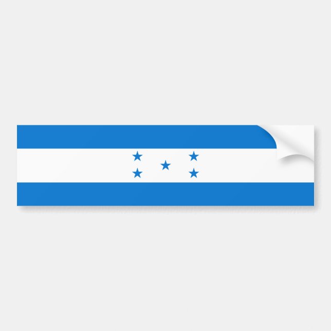 Honduras/Honduran Flag Bumper Sticker (Front)