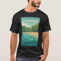 Honduras Illustration Travel Art Vintage