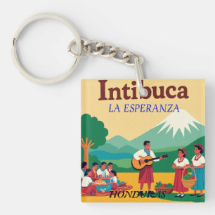  Honduras INTIBUCA Retro poster Key Ring