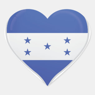 Honduras love flag pride heart sticker