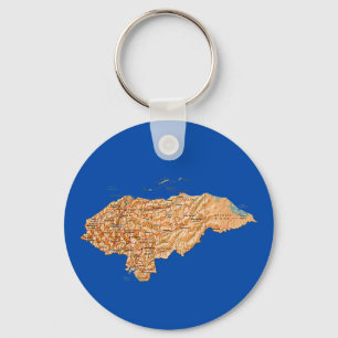Honduras Map Keychain