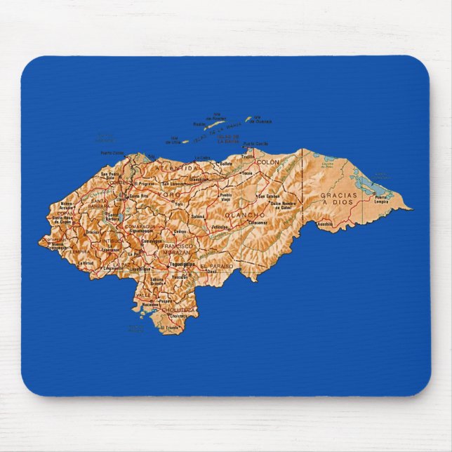 Honduras Map Mousepad (Front)