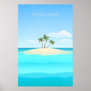 Honduras Minimal Travel Poster