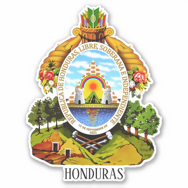 Honduras National Coat Of Arms Patriotic (Front)