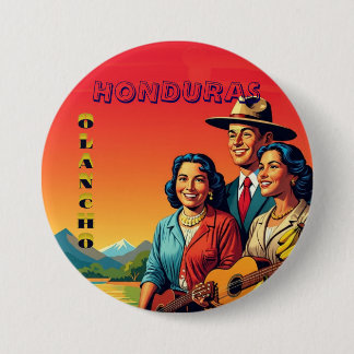  Honduras OLANCHO Retro poster 7.5 Cm Round Badge