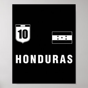 Honduras Outfit Blue Honduras Apparel Design Cloth Poster