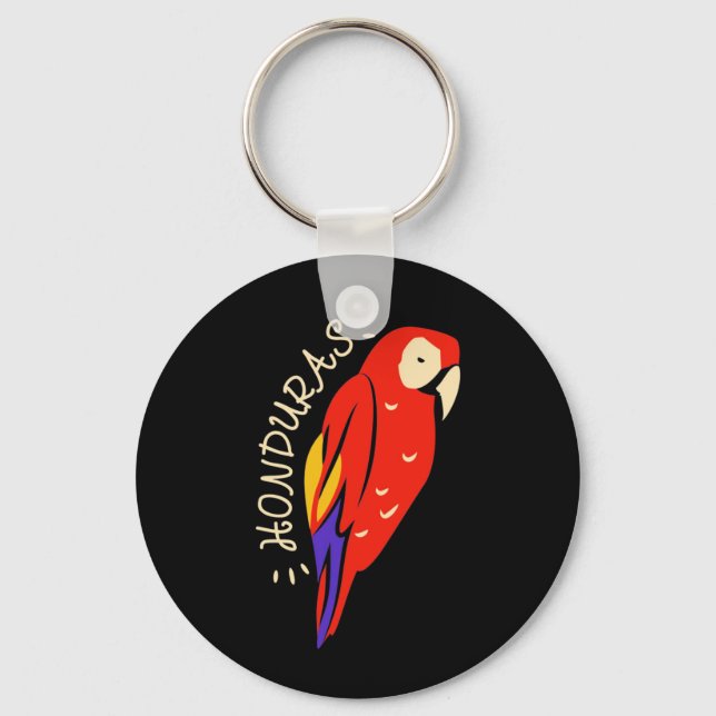 Honduras Parrot Key Ring (Front)