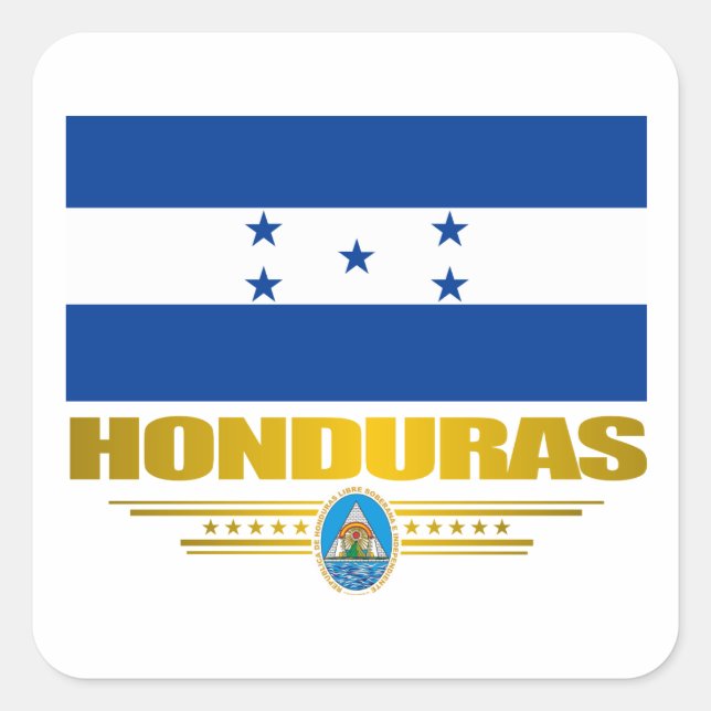 "Honduras Pride" Square Sticker (Front)