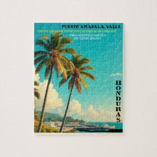 Honduras Puerto AMAPALA, VALLE Retro poster Jigsaw Puzzle