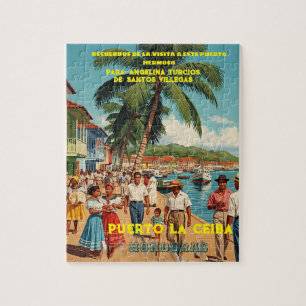  Honduras Puerto LA CEIBA Retro poster Jigsaw Puzzle