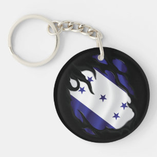 Honduras Ripped Flag Key Ring