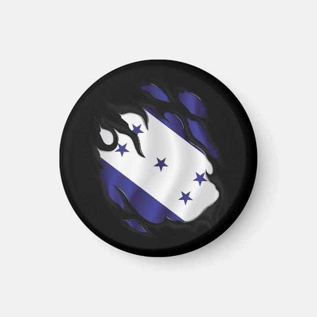 Honduras Ripped Flag Magnet (Front)
