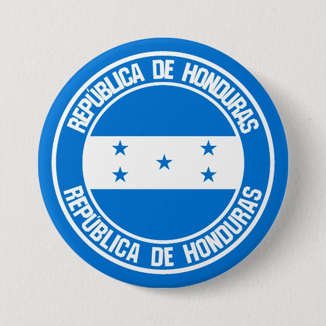 Honduras Round Emblem 7.5 Cm Round Badge (Front)