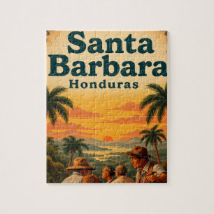  Honduras Santa Barbara Retro poster Jigsaw Puzzle