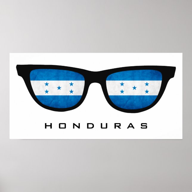 Honduras Shades custom text & color poster (Front)