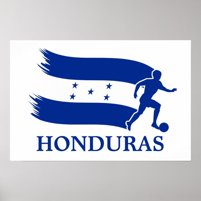 Honduras Soccer Flag Poster (Front)