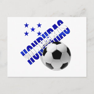 Honduras soccer stars football ball artwork design postcard