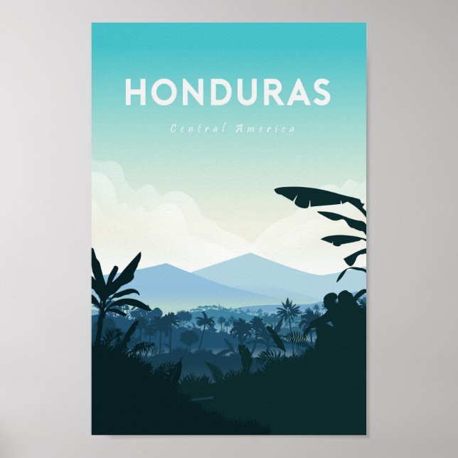 Honduras travel poster, print (Front)
