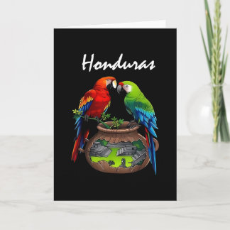 Honduras Trip Scarlet Macaw Honduras Family Vacati Card